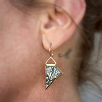 Meteorite Earrings in 22K